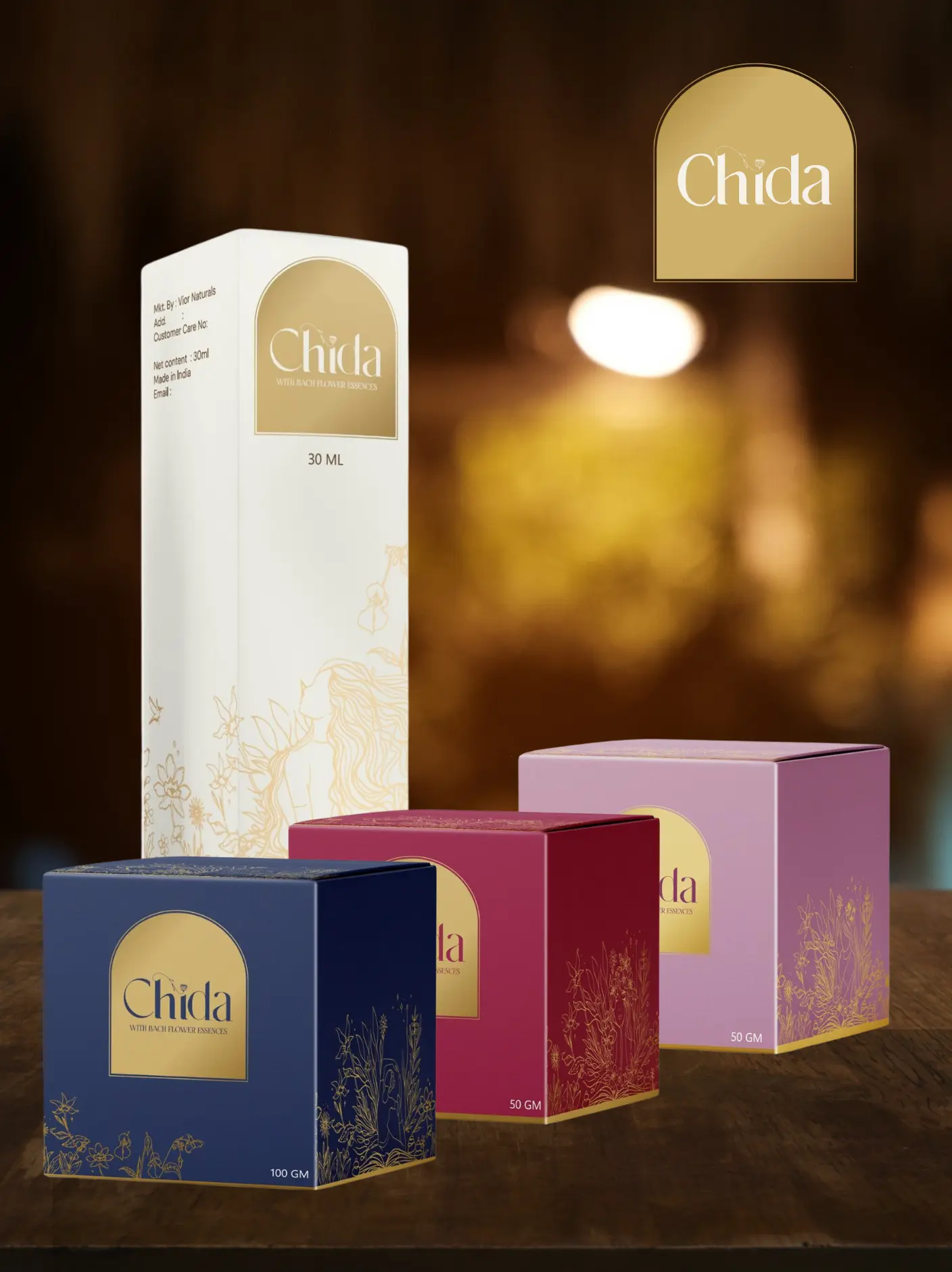 Chida – Luxury Wellness Brand Identity & Packaging Design - Chit1